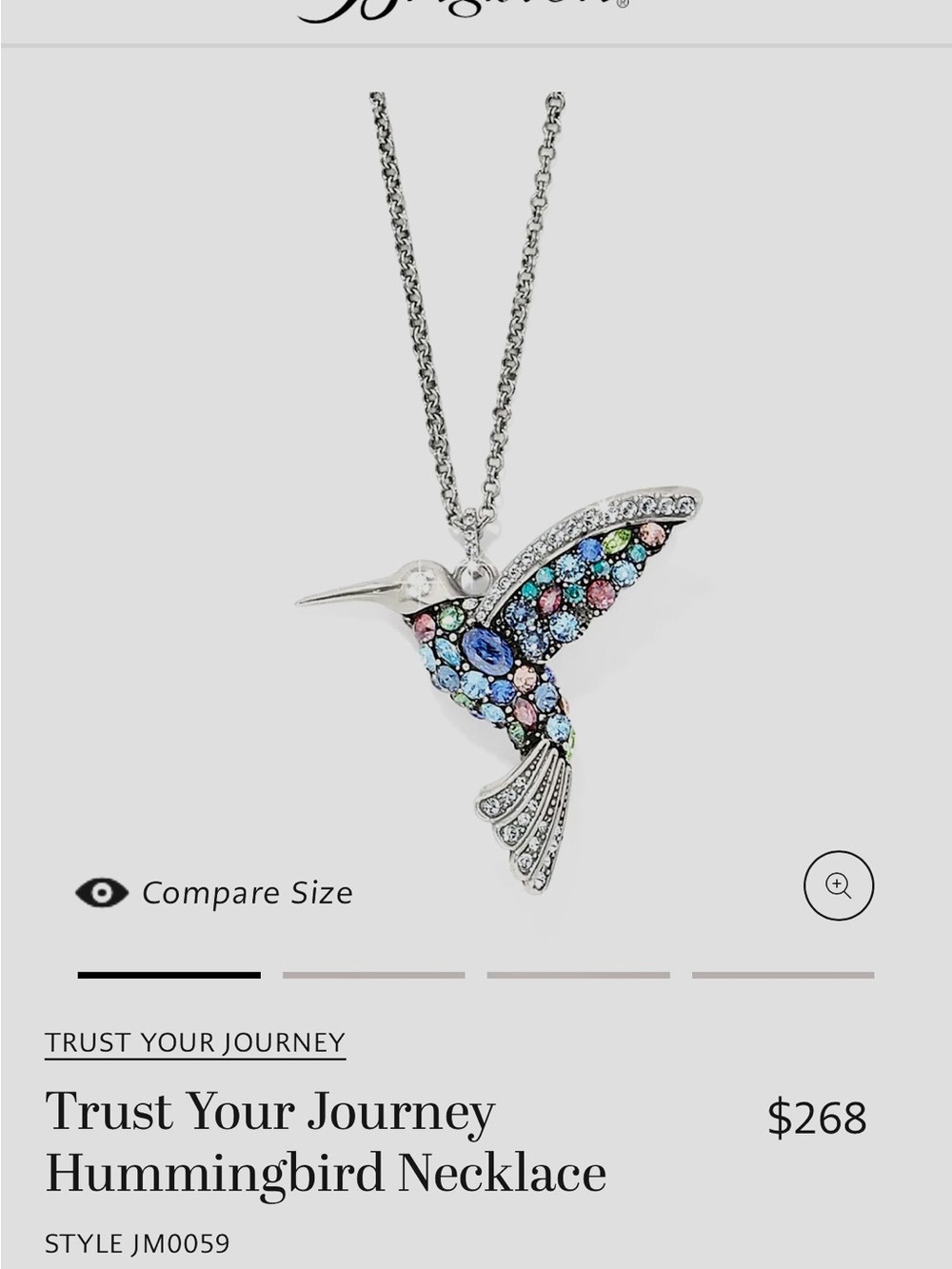 Brighton Hummingbird Necklace - Multicolor